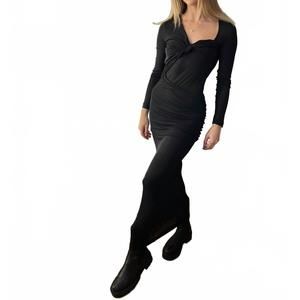 NEW THIRD FORM wind through back out maxi dress in black